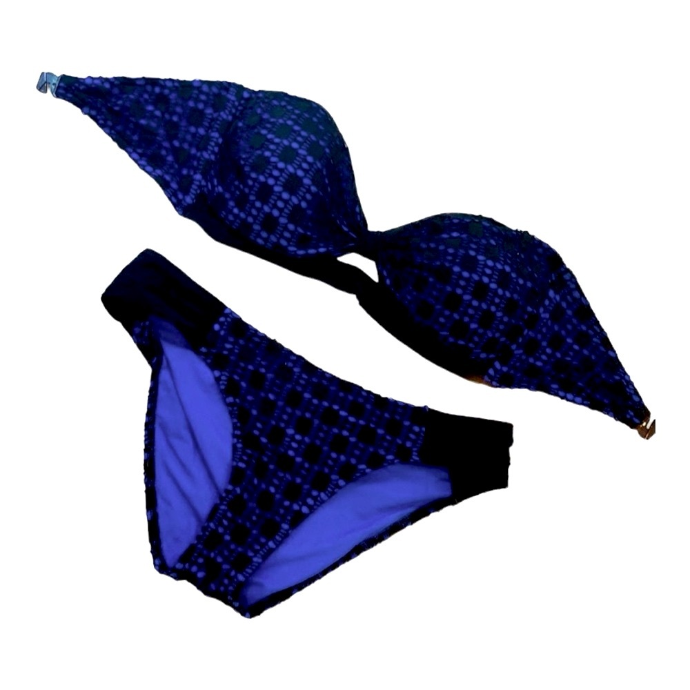 Blue Patterned Bikini Set - image 1